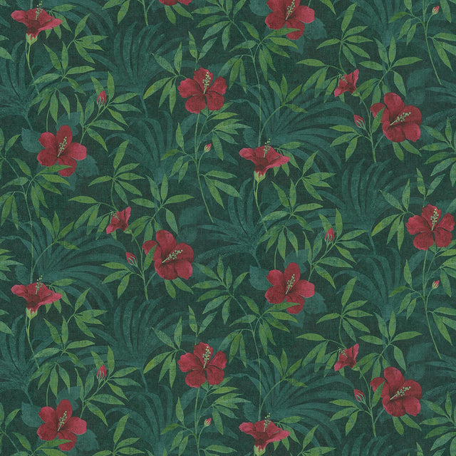 Brewster Home Fashions Malecon Green Floral Wallpaper