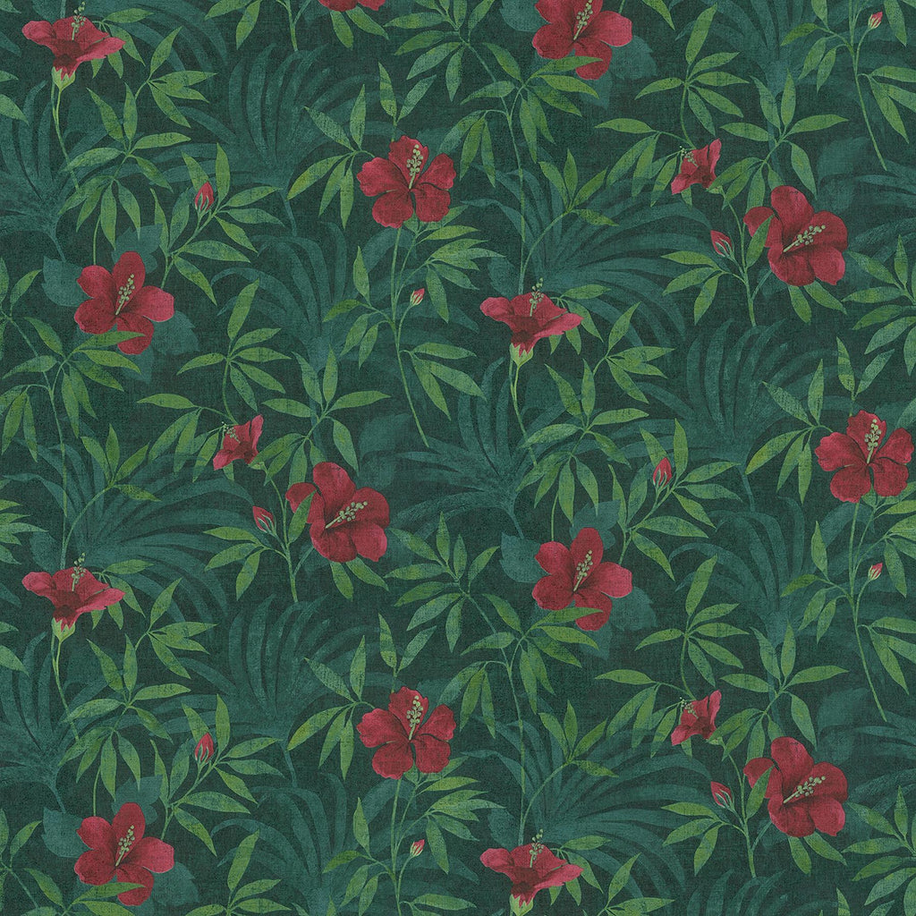 Brewster Home Fashions Malecon Green Floral Wallpaper