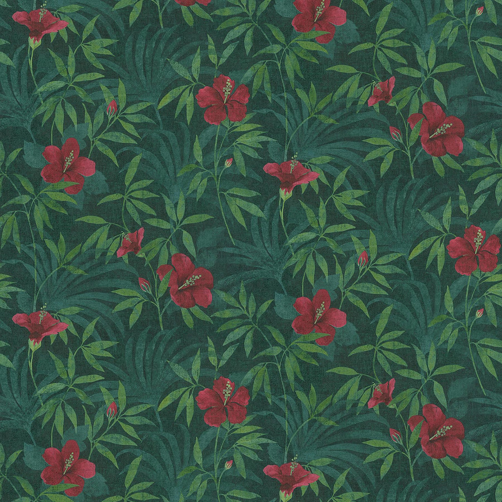 Brewster Home Fashions Malecon Floral Green Wallpaper