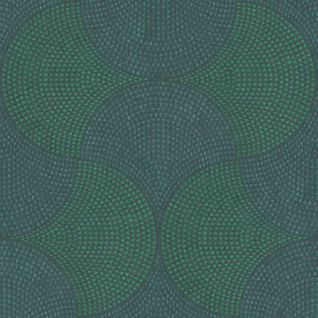 Brewster Home Fashions Bel Air Teal Fan Wallpaper