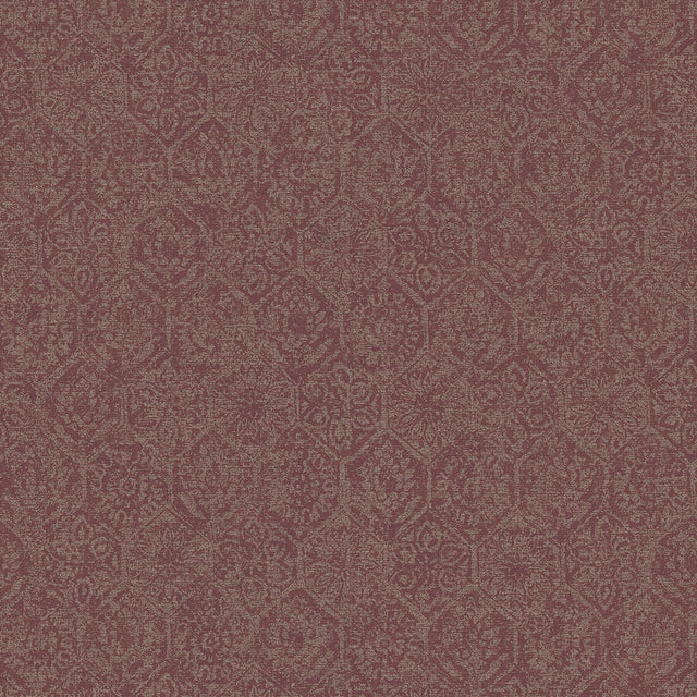 Brewster Home Fashions Edsel Maroon Geometric Wallpaper