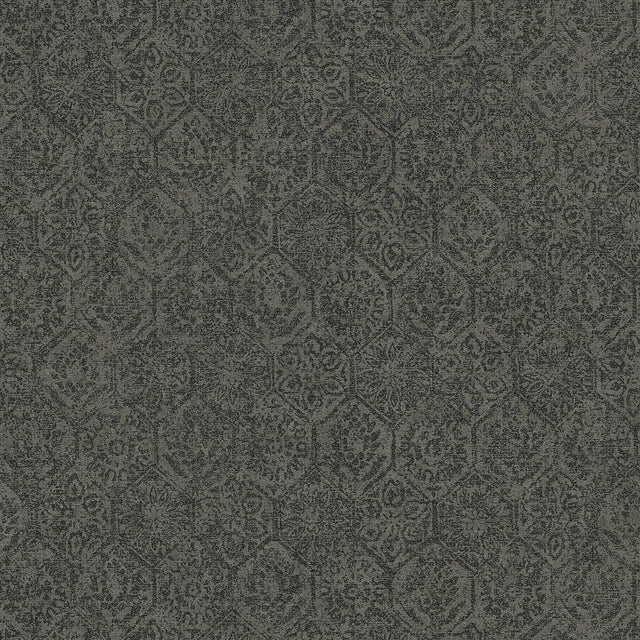Brewster Home Fashions Edsel Charcoal Geometric Wallpaper