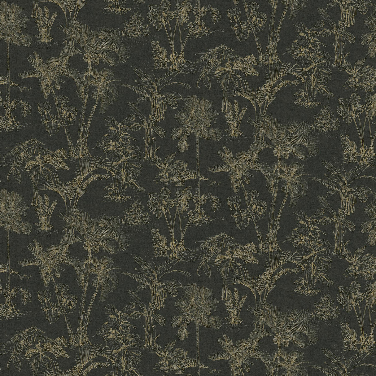 Brewster Home Fashions Zapata Gold Tropical Jungle Wallpaper