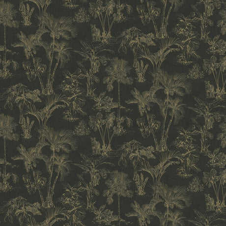 Brewster Home Fashions Zapata Gold Tropical Jungle Wallpaper
