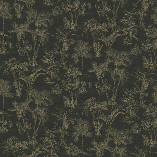 Brewster Home Fashions Zapata Gold Tropical Jungle Wallpaper