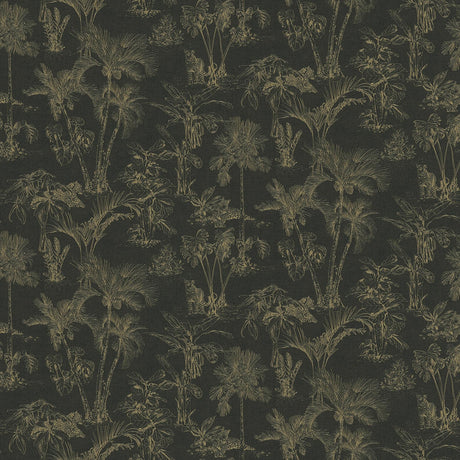 Brewster Home Fashions Zapata Tropical Jungle Gold Wallpaper