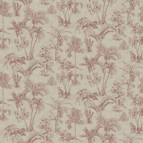 Brewster Home Fashions Zapata Merlot Tropical Jungle Wallpaper