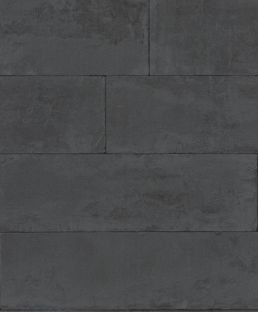 Brewster Home Fashions Lanier Black Stone Plank Wallpaper