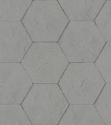 Brewster Home Fashions Bascom Stone Hexagon Dark Grey Wallpaper