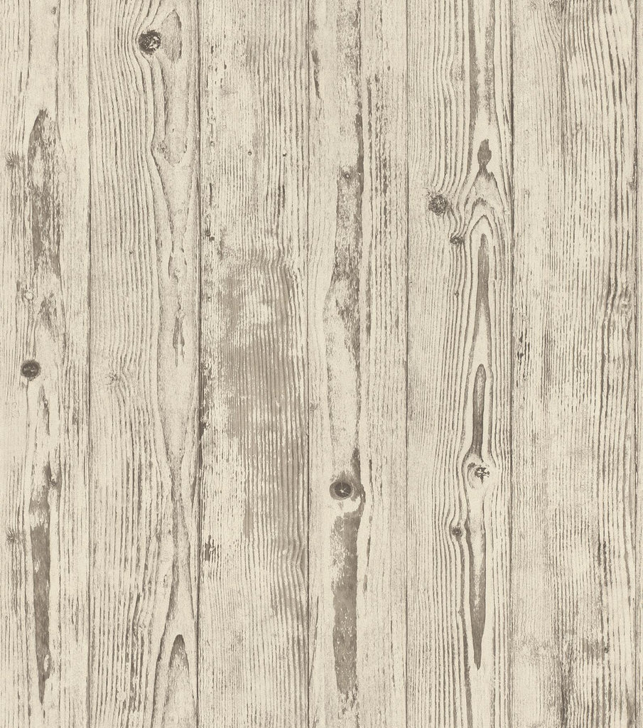 Brewster Home Fashions Albright Ivory Weathered Oak Panels Wallpaper