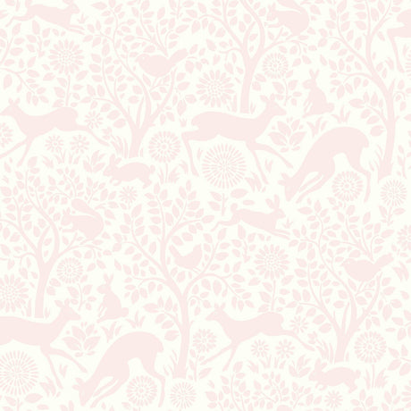 Brewster Home Fashions Anahi Light Pink Forest Fauna Wallpaper