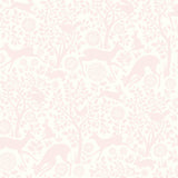 Brewster Home Fashions Anahi Forest Fauna Light Pink Wallpaper