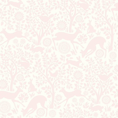 Brewster Home Fashions Anahi Forest Fauna Light Pink Wallpaper