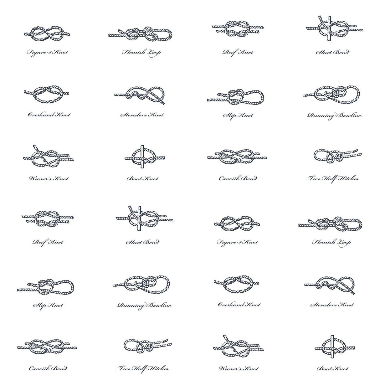 Brewster Home Fashions Marius Off-White Sailors Knots Wallpaper