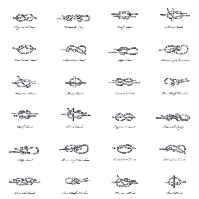 Brewster Home Fashions Marius Off-White Sailors Knots Wallpaper