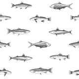 Brewster Home Fashions Fiyero Off-White Fish Wallpaper