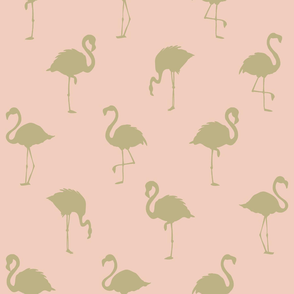 Brewster Home Fashions Lovett Flamingo Peach Wallpaper