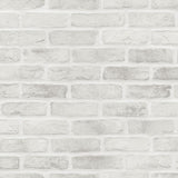 Brewster Home Fashions Burnham Grey Brick Wall Wallpaper