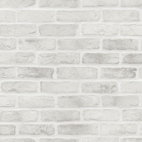 Brewster Home Fashions Burnham Grey Brick Wall Wallpaper