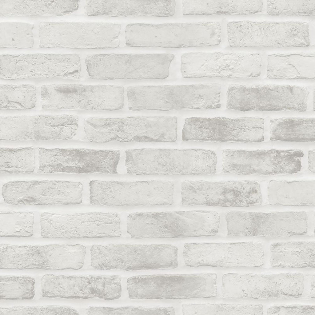 Brewster Home Fashions Burnham Grey Brick Wall Wallpaper