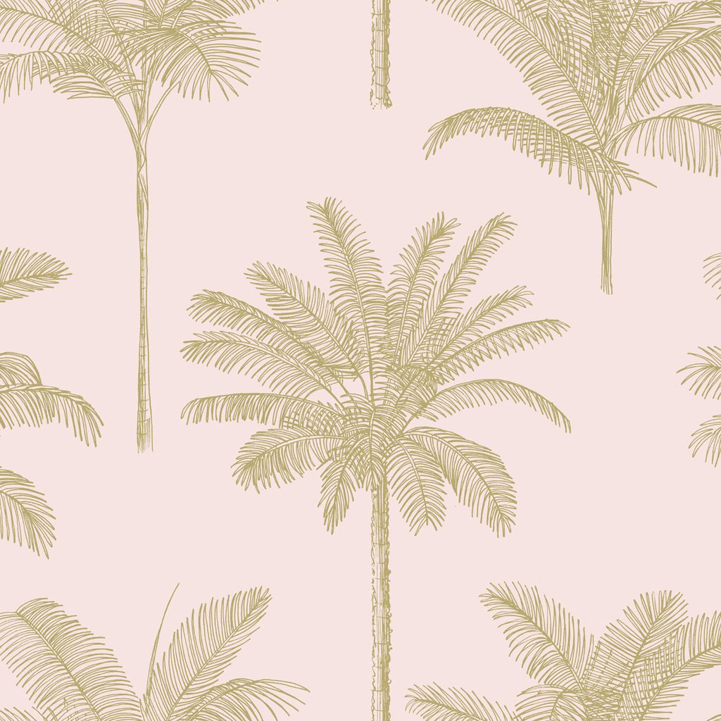 Brewster Home Fashions Taj Palm Trees Blush Wallpaper