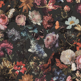 Brewster Home Fashions Zarinda Dark Grey Flowers Wallpaper