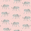 Brewster Home Fashions Prowl Pink Jaguars Wallpaper