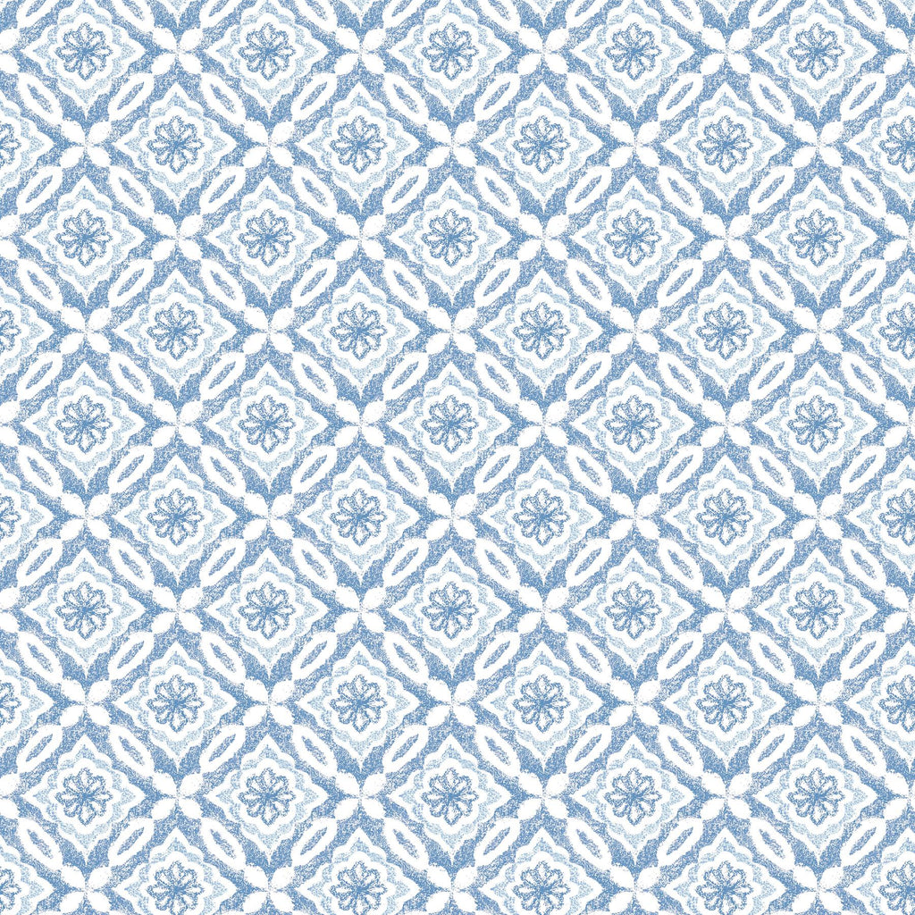 Brewster Home Fashions Hugson Quilted Damask Blue Wallpaper