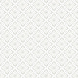 Brewster Home Fashions Hugson Quilted Damask Grey Wallpaper