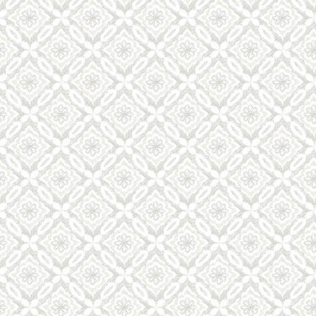 Brewster Home Fashions Hugson Quilted Damask Grey Wallpaper