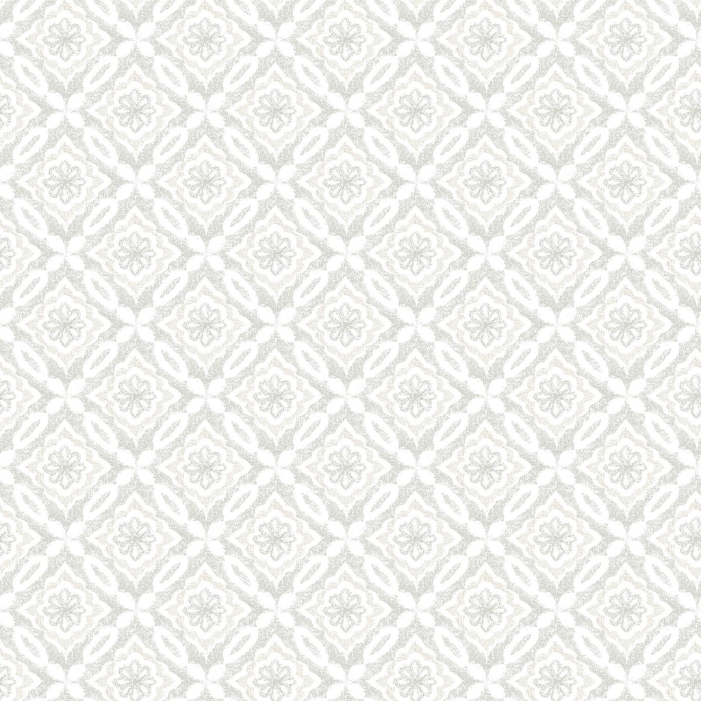 Brewster Home Fashions Hugson Quilted Damask Grey Wallpaper