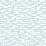 Brewster Home Fashions Nunkie Sardine Aqua Wallpaper