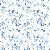 Brewster Home Fashions Glinda Navy Floral Trail Wallpaper