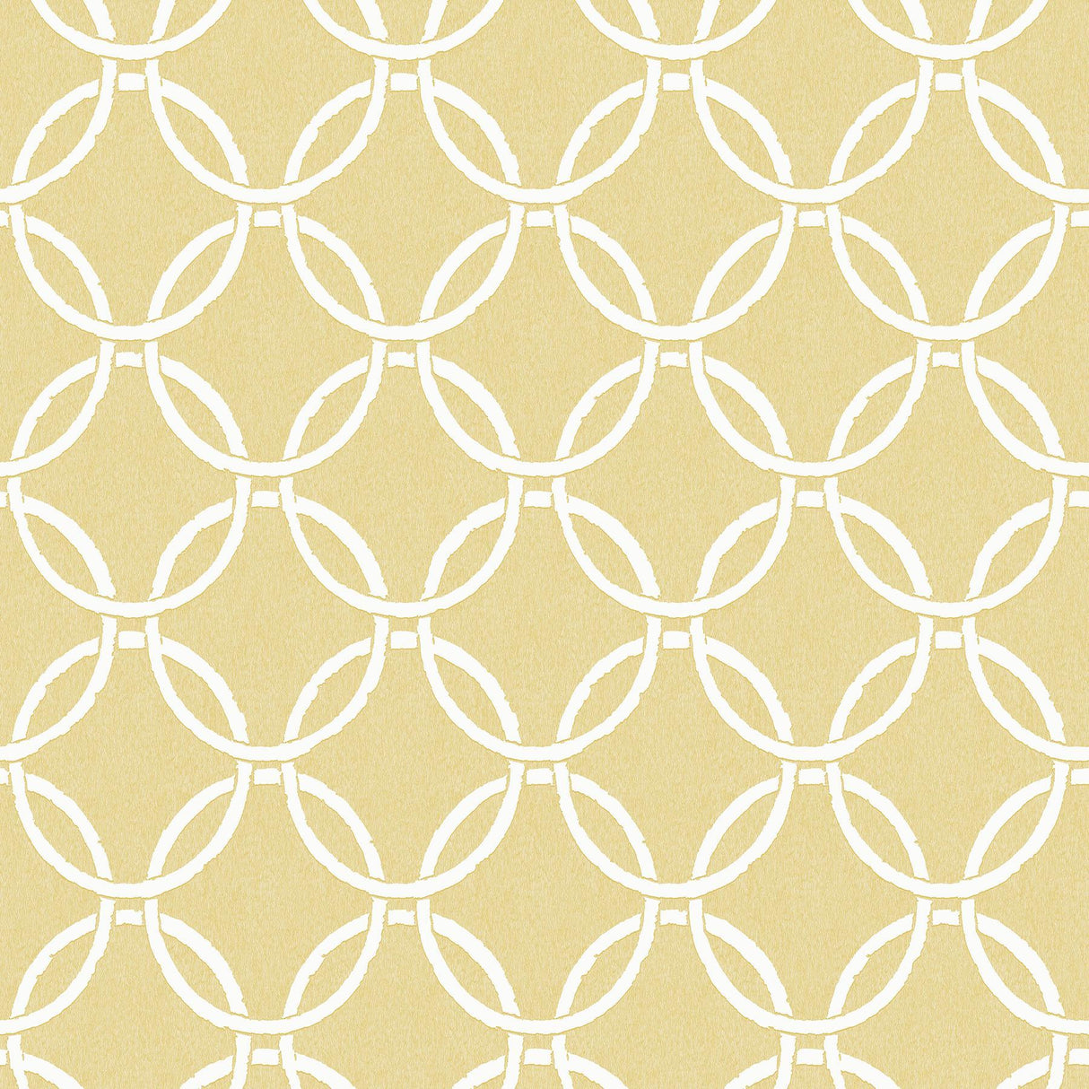 Brewster Home Fashions Quelala Yellow Ring Ogee Wallpaper