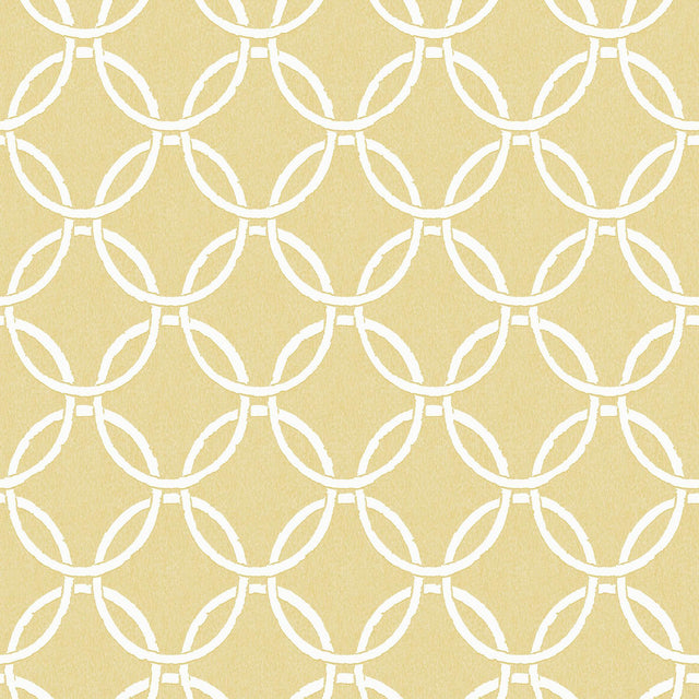 Brewster Home Fashions Quelala Yellow Ring Ogee Wallpaper