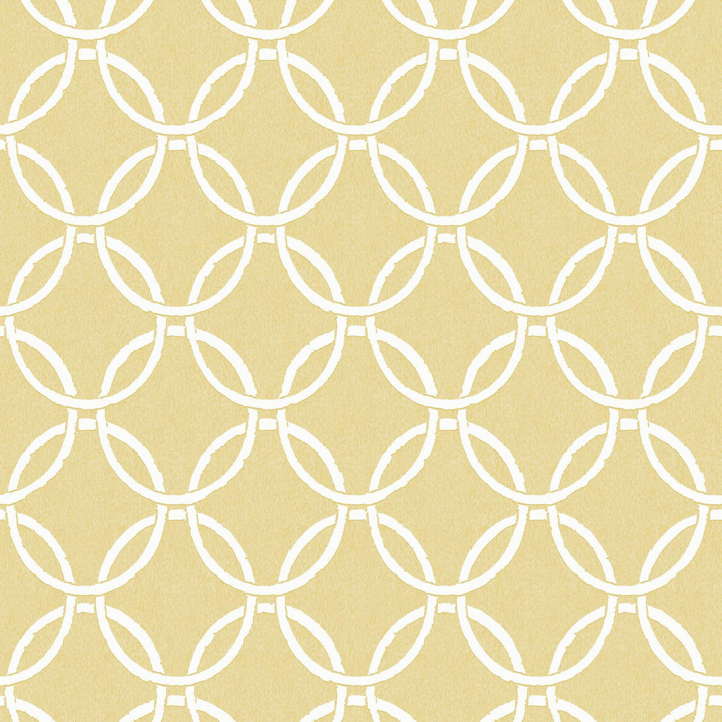 Brewster Home Fashions Quelala Yellow Ring Ogee Wallpaper