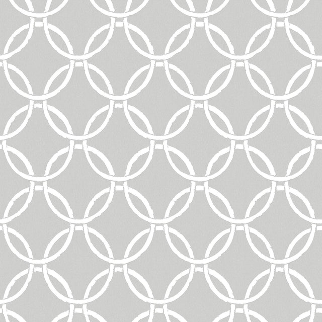 Brewster Home Fashions Quelala Grey Ring Ogee Wallpaper