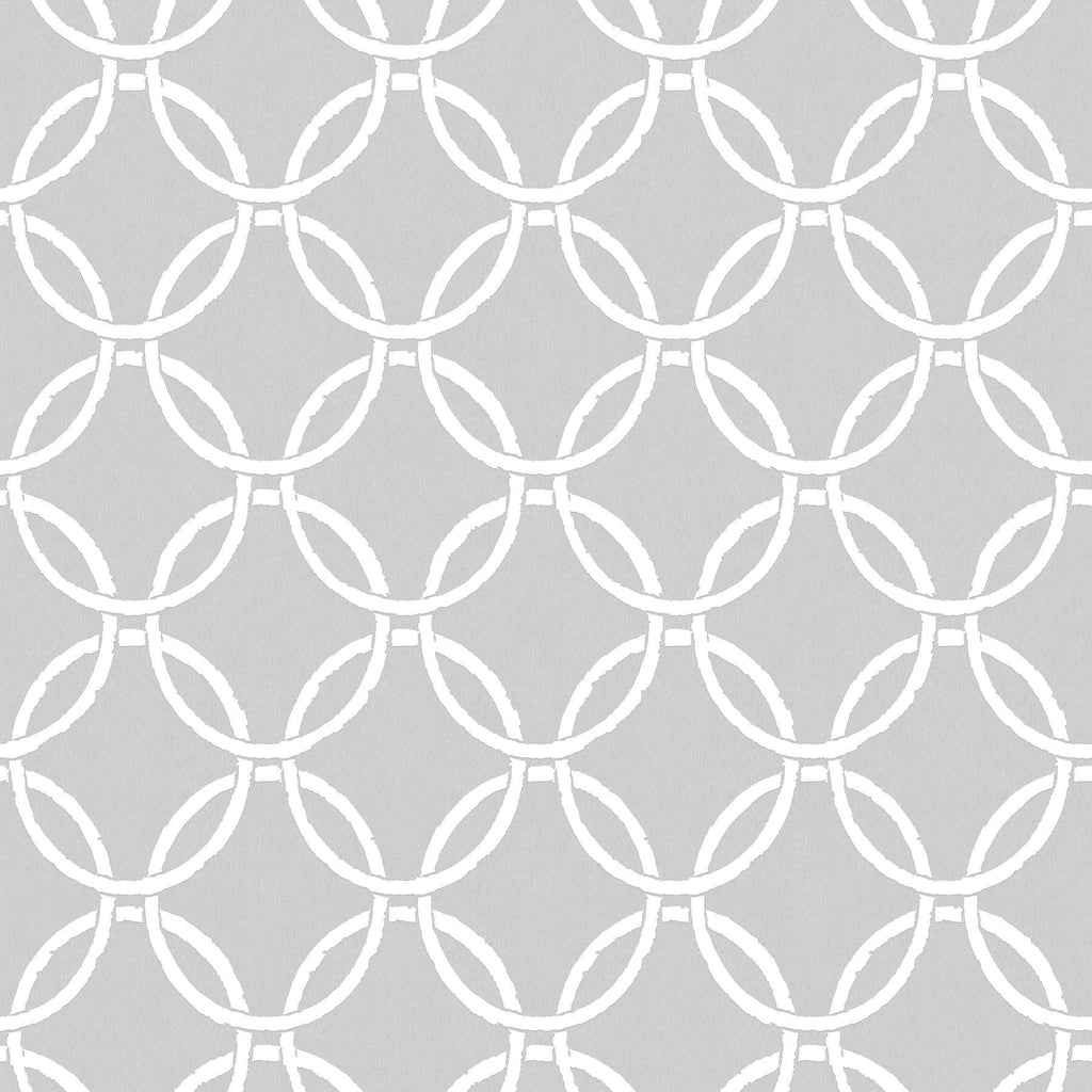 Brewster Home Fashions Quelala Grey Ring Ogee Wallpaper