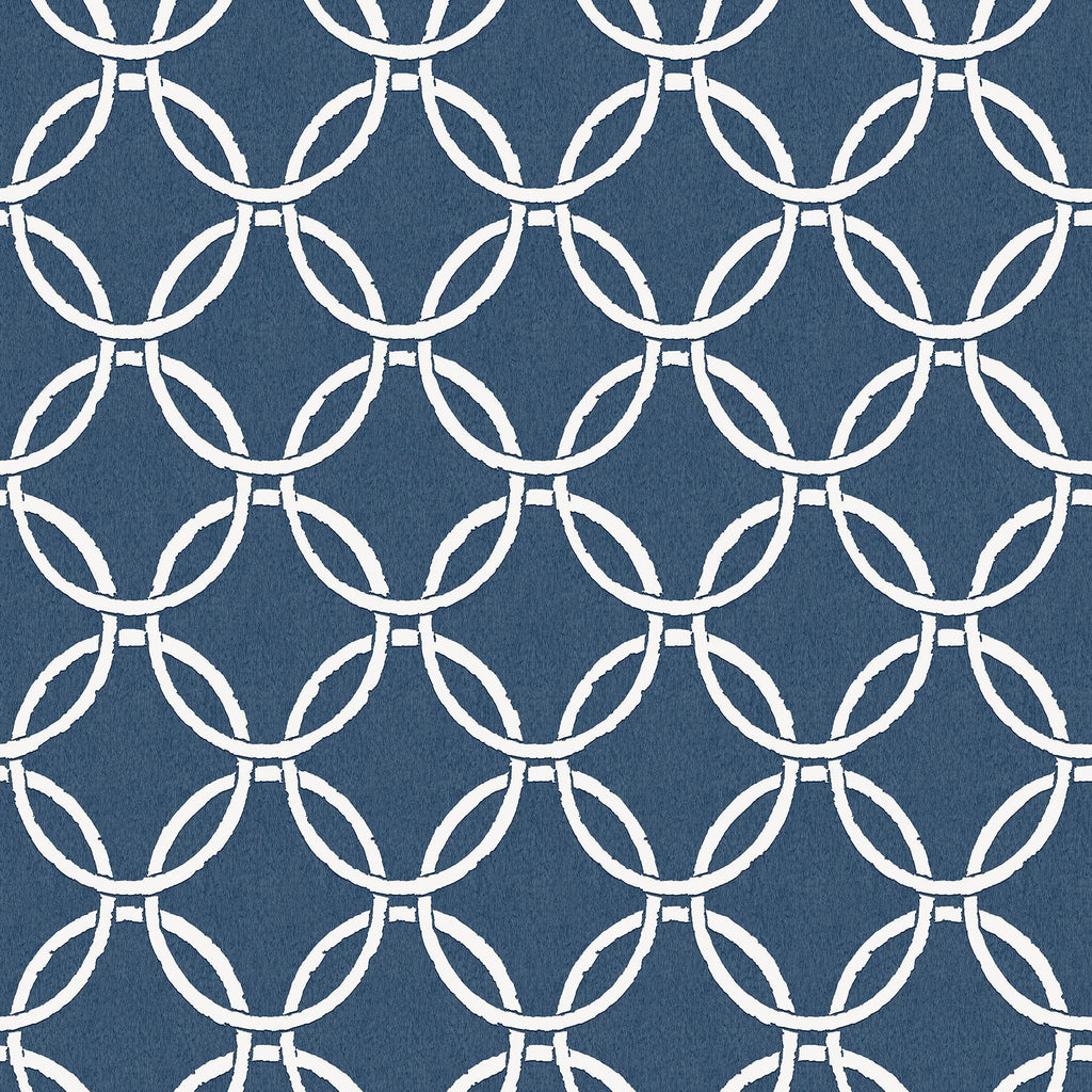 Brewster Home Fashions Quelala Navy Ring Ogee Wallpaper
