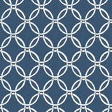 Brewster Home Fashions Quelala Ring Ogee Navy Wallpaper