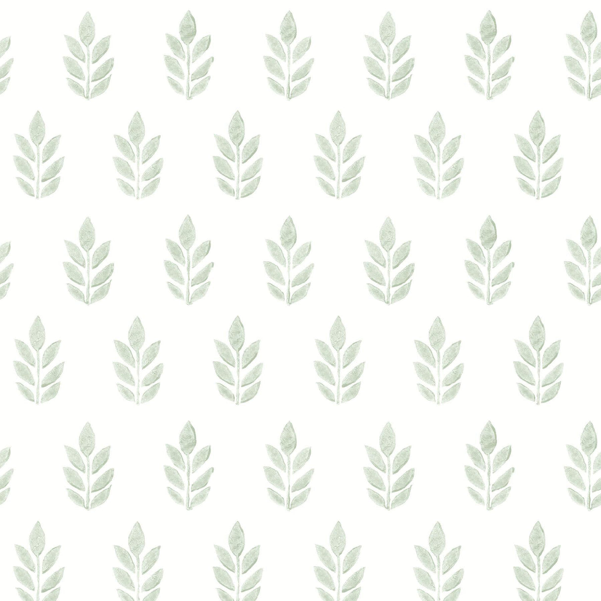 Brewster Home Fashions Ervic Green Leaf Block Print Wallpaper