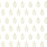 Brewster Home Fashions Ervic Neutral Leaf Block Print Wallpaper