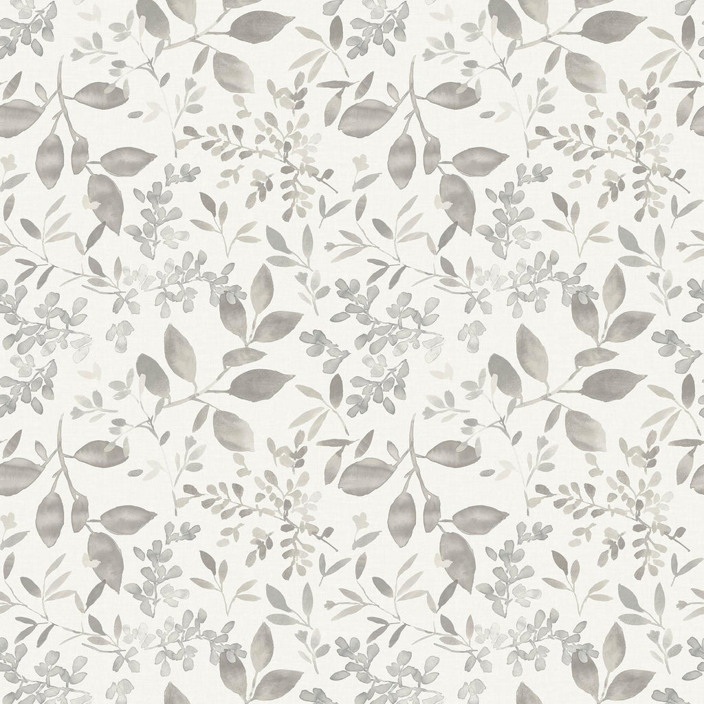 Brewster Home Fashions Tinker Woodland Botanical Grey Wallpaper
