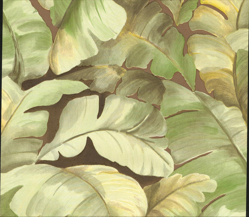 Brewster Home Fashions Mardan Lime Banana Leaf Wallpaper
