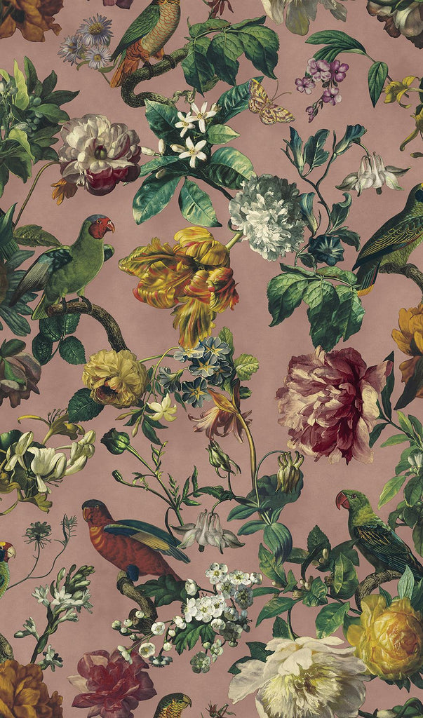 Brewster Home Fashions Claude Blush Floral Wallpaper