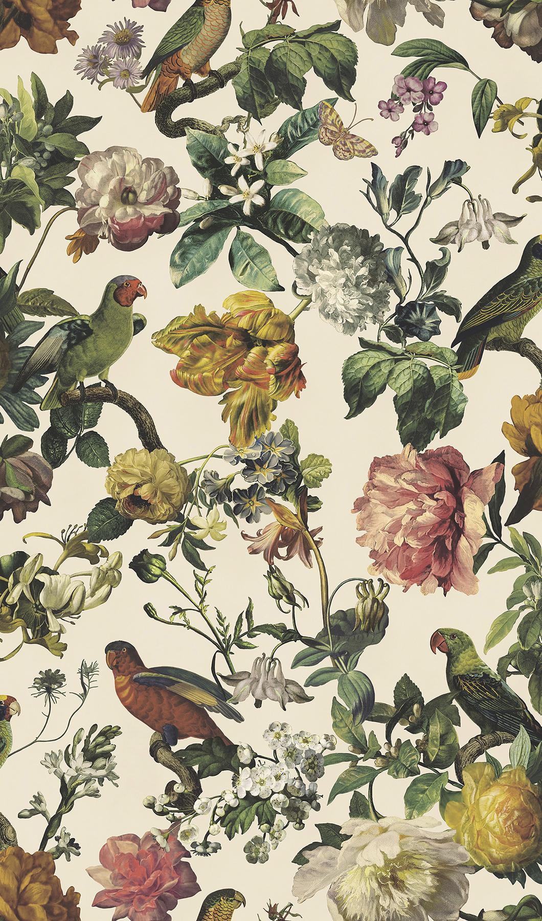 Brewster Home Fashions Claude Floral Cream Wallpaper