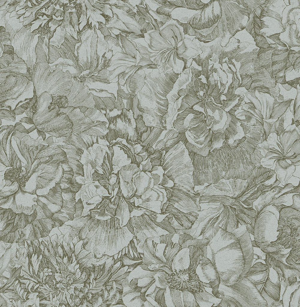 Brewster Home Fashions Auguste Sage Floral Wallpaper