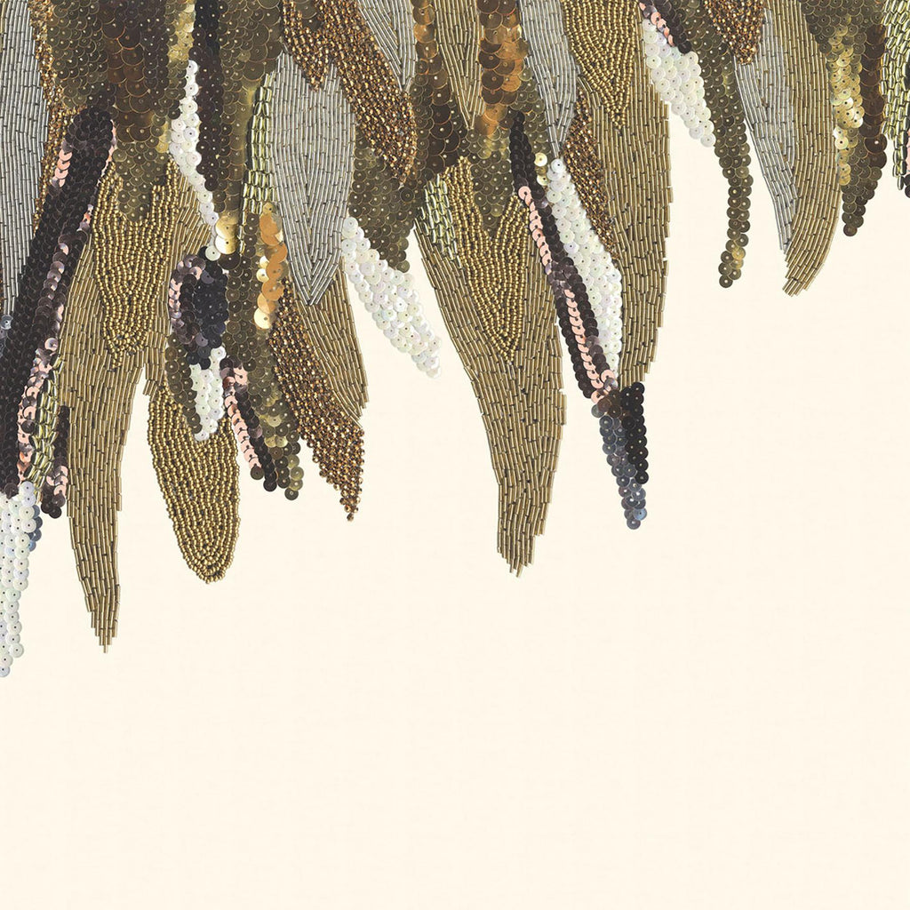 Brewster Home Fashions Right Fancy Feather Wall Mural Cream Wallpaper