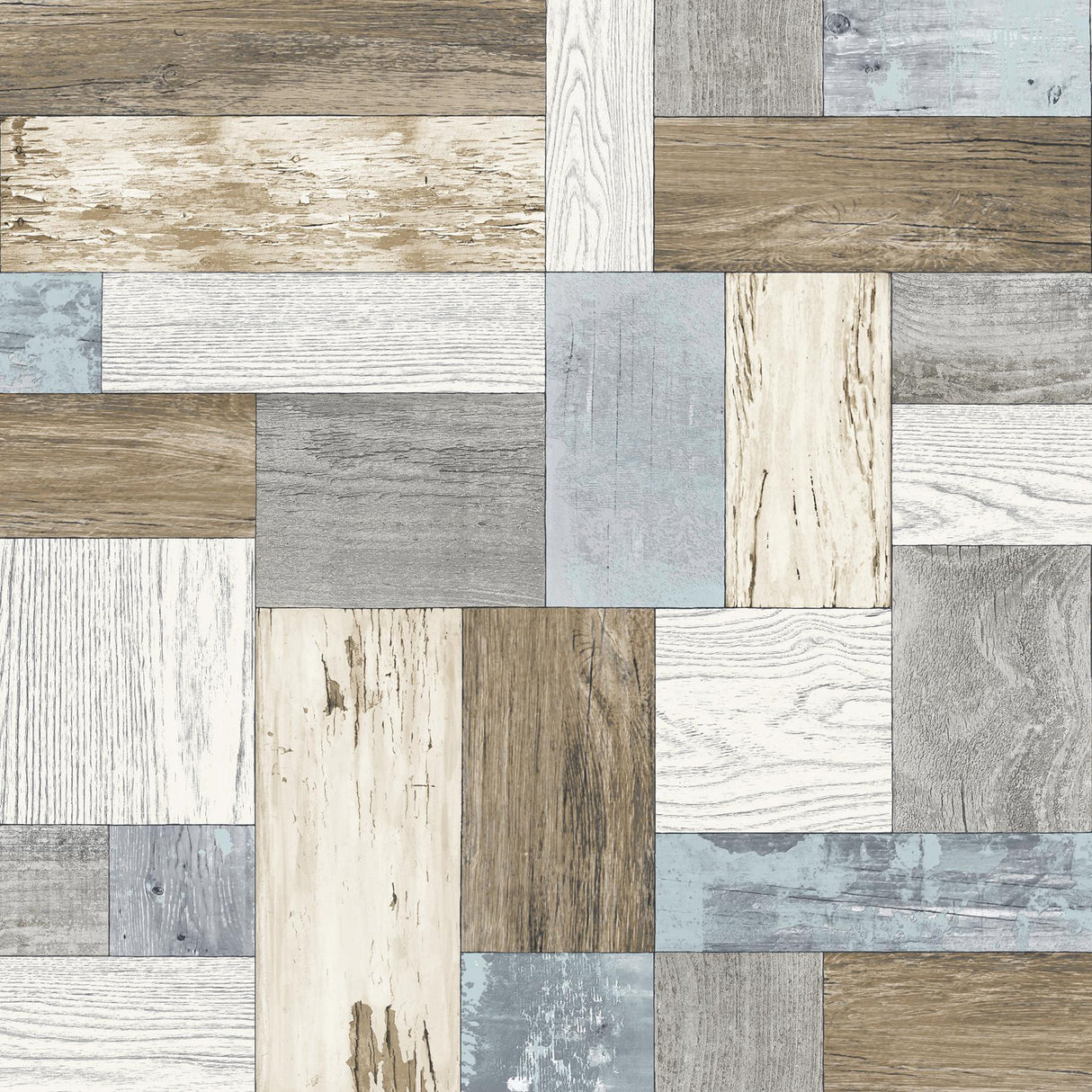 A-Street Prints Trilogy Wood Multicolor Wallpaper