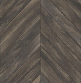 A-Street Prints Trilogy Chevron Dark Brown Wallpaper